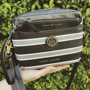 Tommy Hilfiger striped, crossbody purse